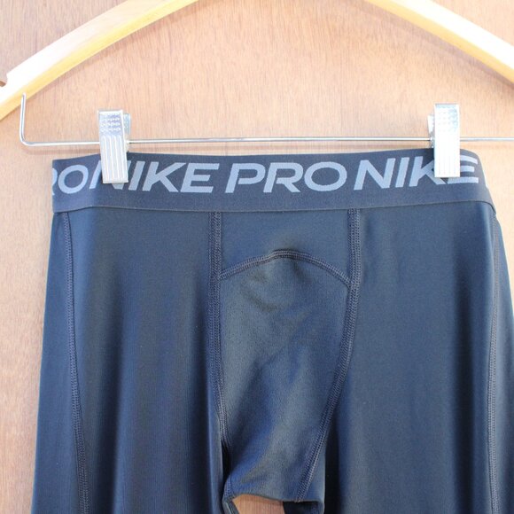 Nike Pro Dri-FIT Boys XL Compression Tights Black Athletic Training Leggings - Picture 4 of 6